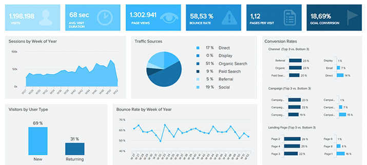 Datapine tracking and analytics tool