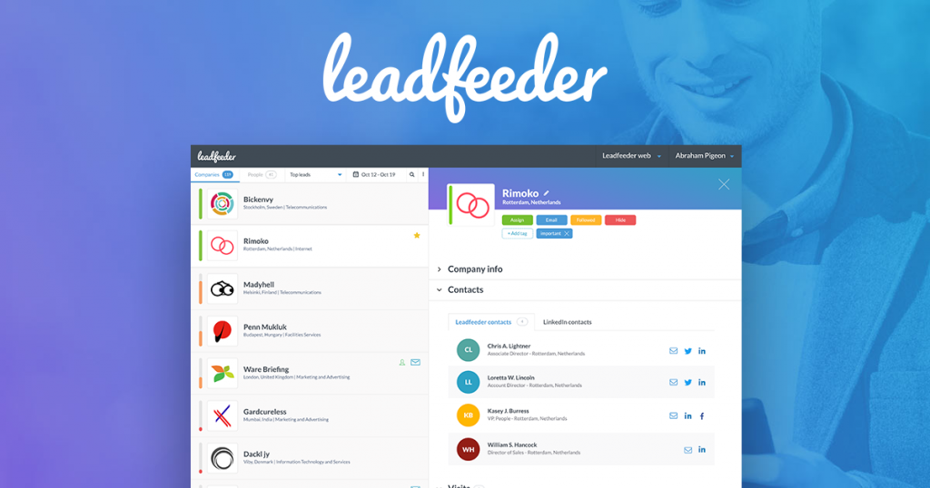 Website analytics tool - Leadfeeder
