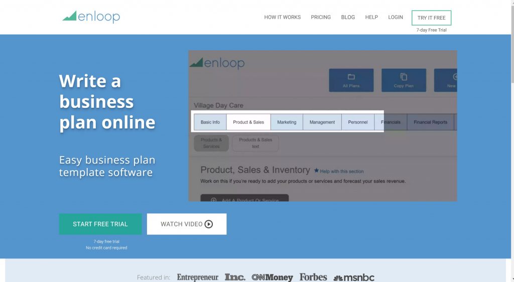 Business plan software Enloop