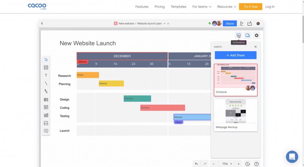 Cacoo online diagramming softwrae