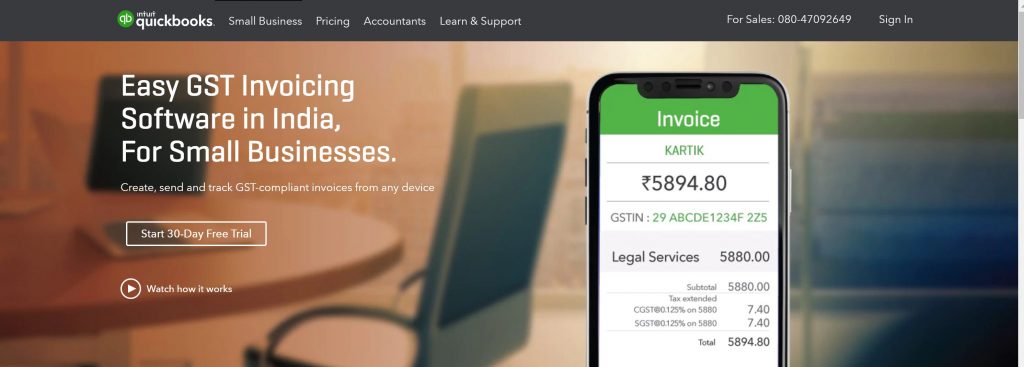 Intuit Quickbooks- small business accounting software