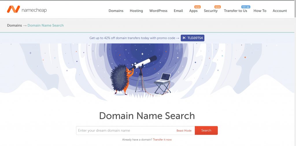 Namecheap domain registrar for small business
