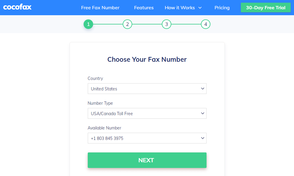 Send the fax through CocoFax