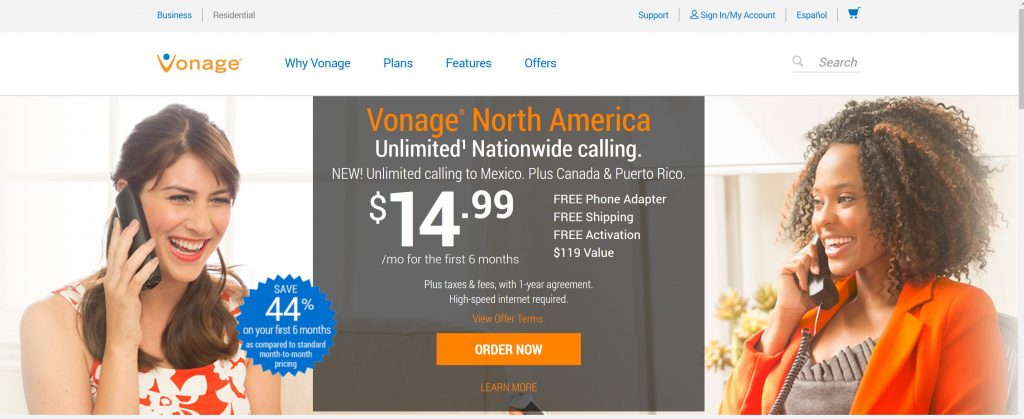 Vonage Business VoIP providers