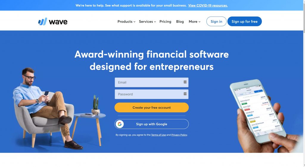 Wave Financial accounting software tool
