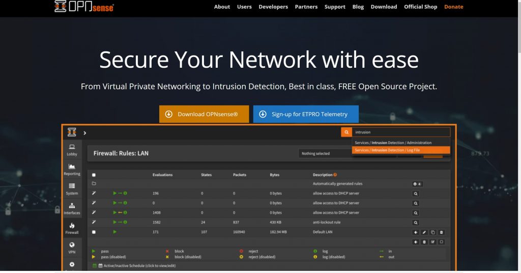 bestsmall business firewalls- OPNSense