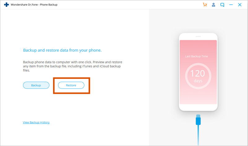 complete guide to restore iPhone from iCloud without resetting using Dr.Phone