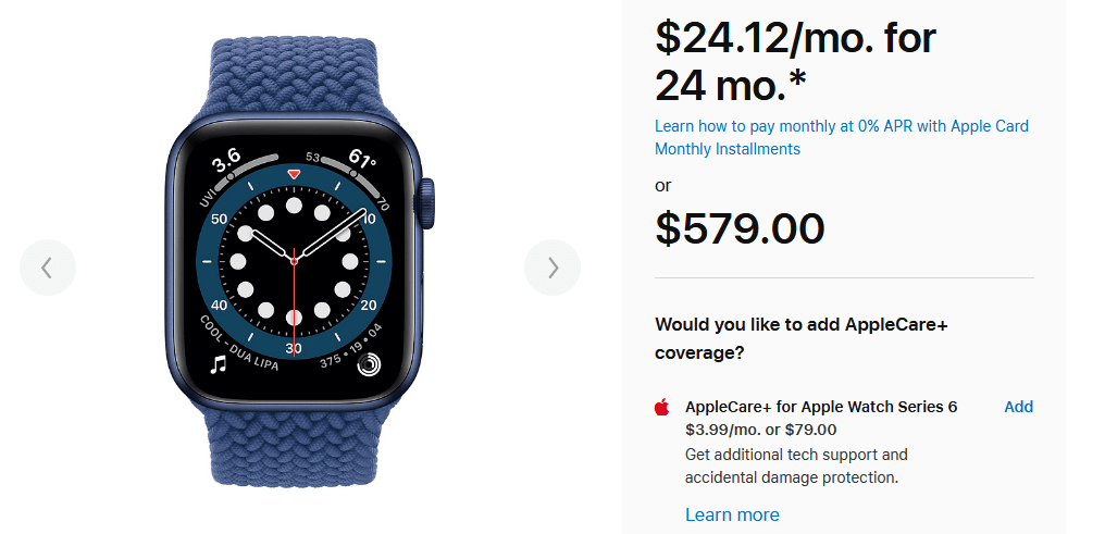 Apple Watch Series 6 pricing