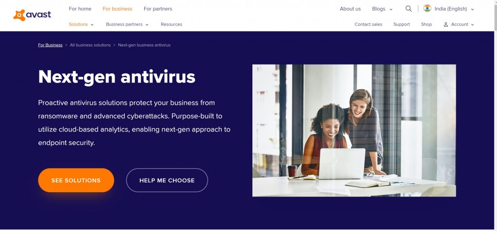 Avast Antivirus for business security