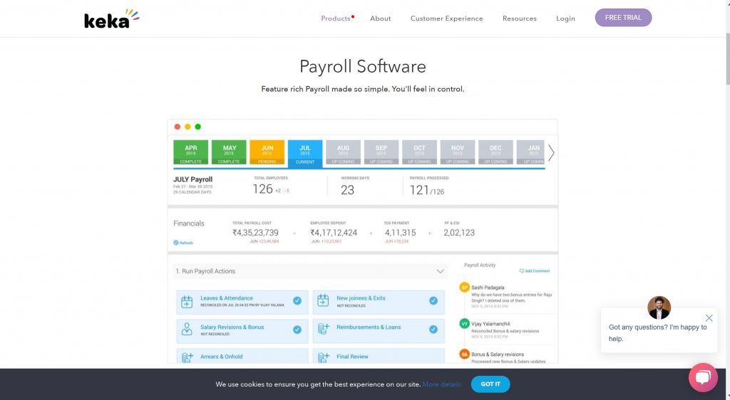 Keka-Best payroll software