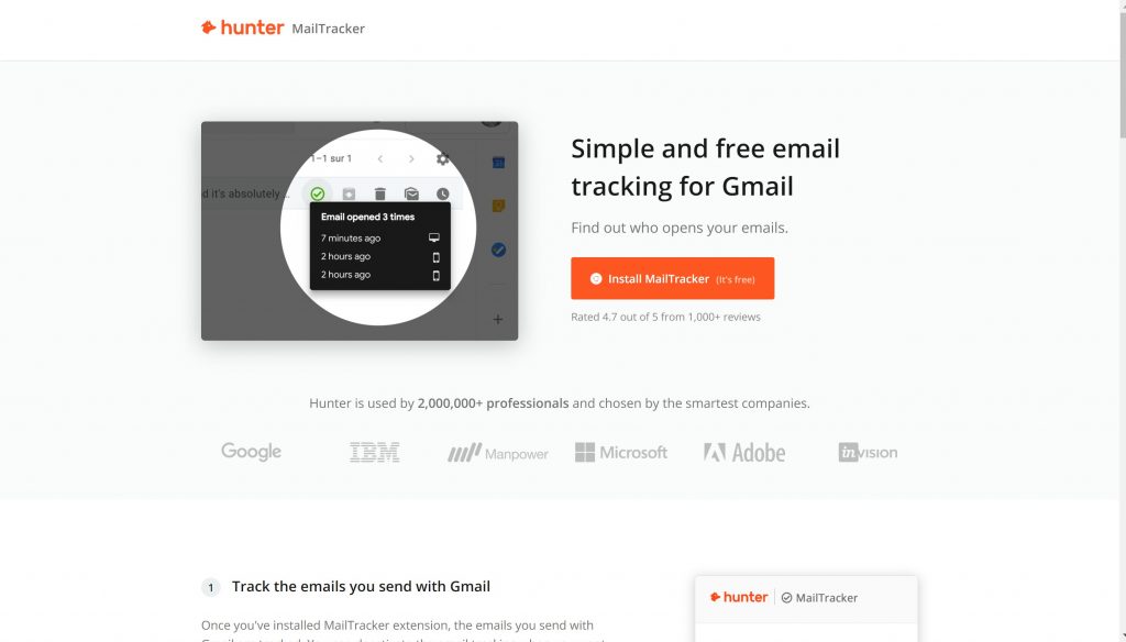 MailTracker by Hunter- Email tracker software