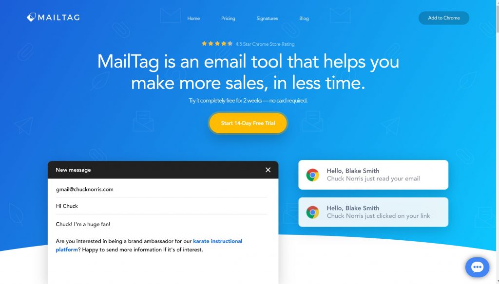 Mailtag email tracker app