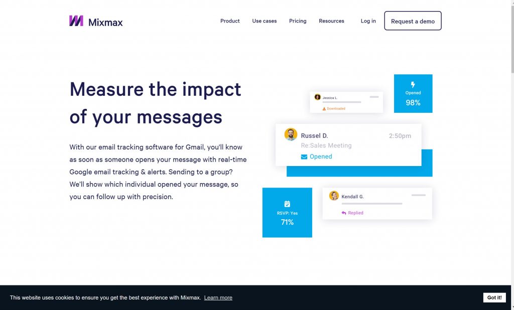 MixMax- free email tracking software for fmail