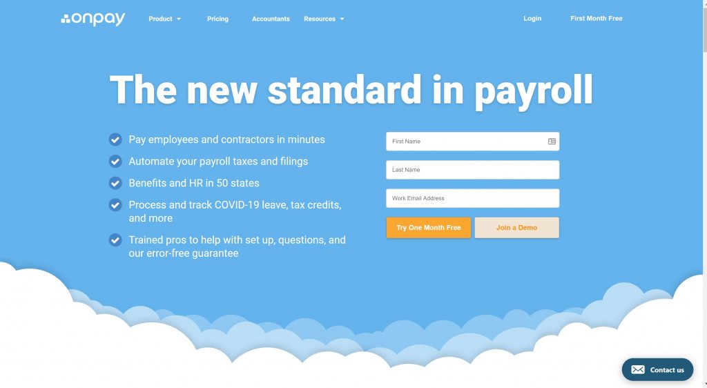 OnPay Payroll software for small biusiness