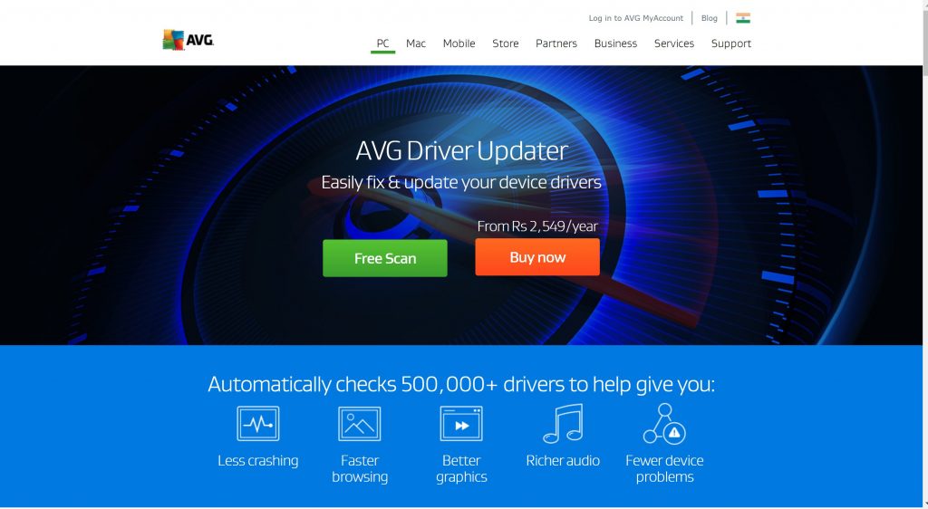 AVg Driver update software for refreshing