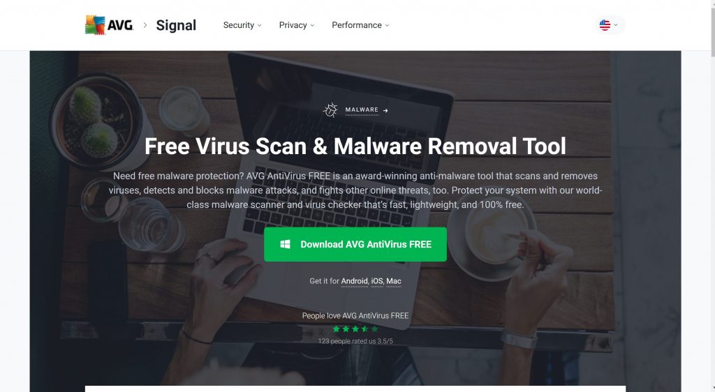 AVG Antivirus malware removal- free malware protection software