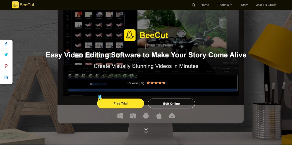 Beecut instagram video editor app