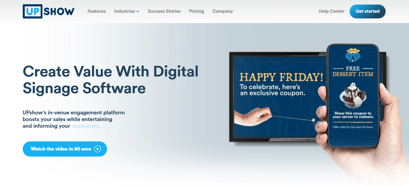 Best Digital Signage Software for creative advertisement — UPshow