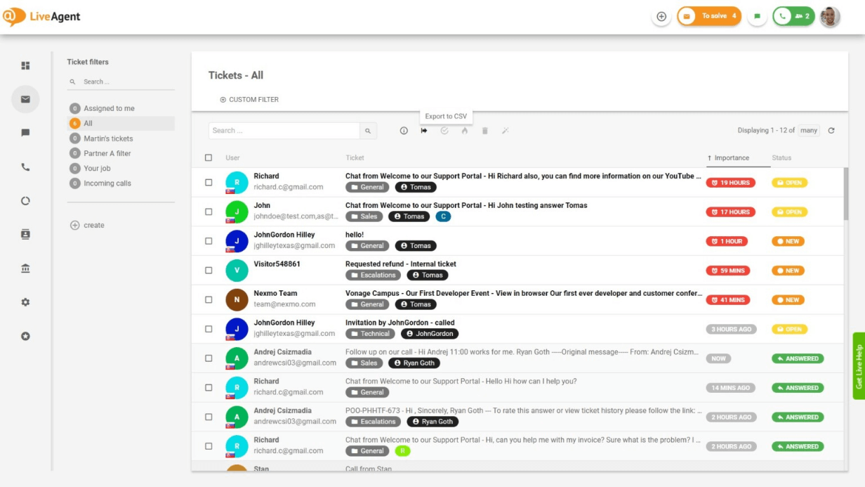 Live-Agent Ticketing System with a Fastest Live Chat Widget