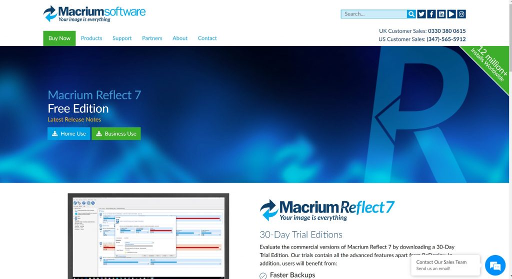 Macrium Reflect software- Best free data backup software