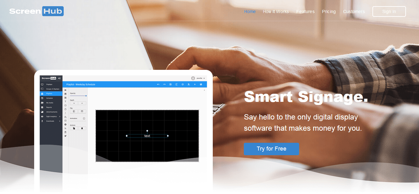 ScreenHub – Free cloud-based Digital Display Content Management Software