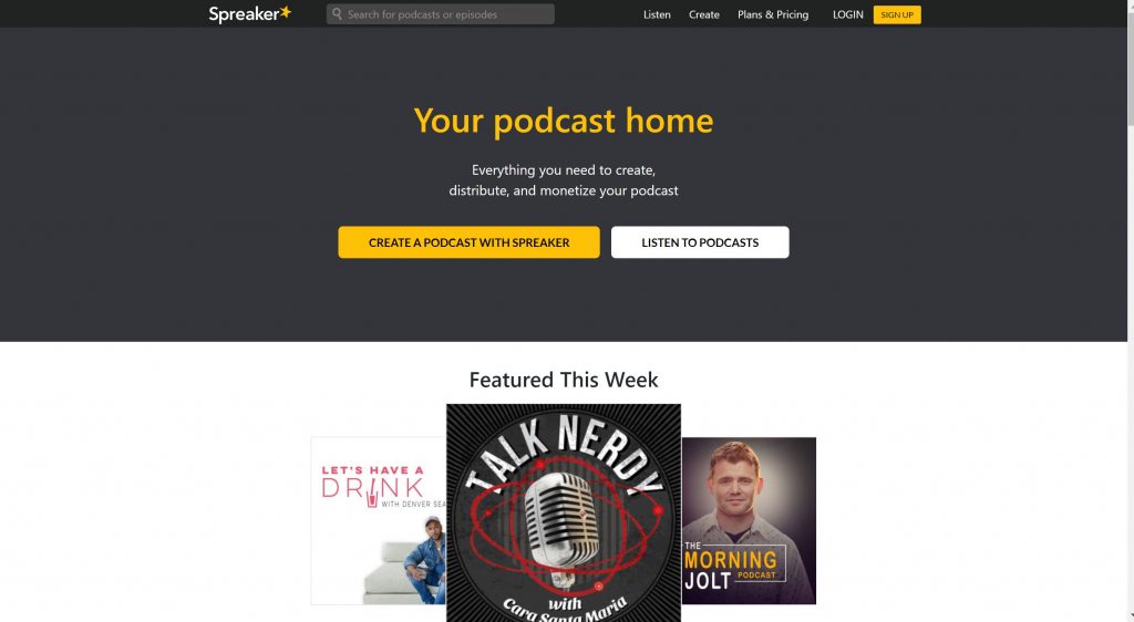 Spreaker- free podcast hosting platform