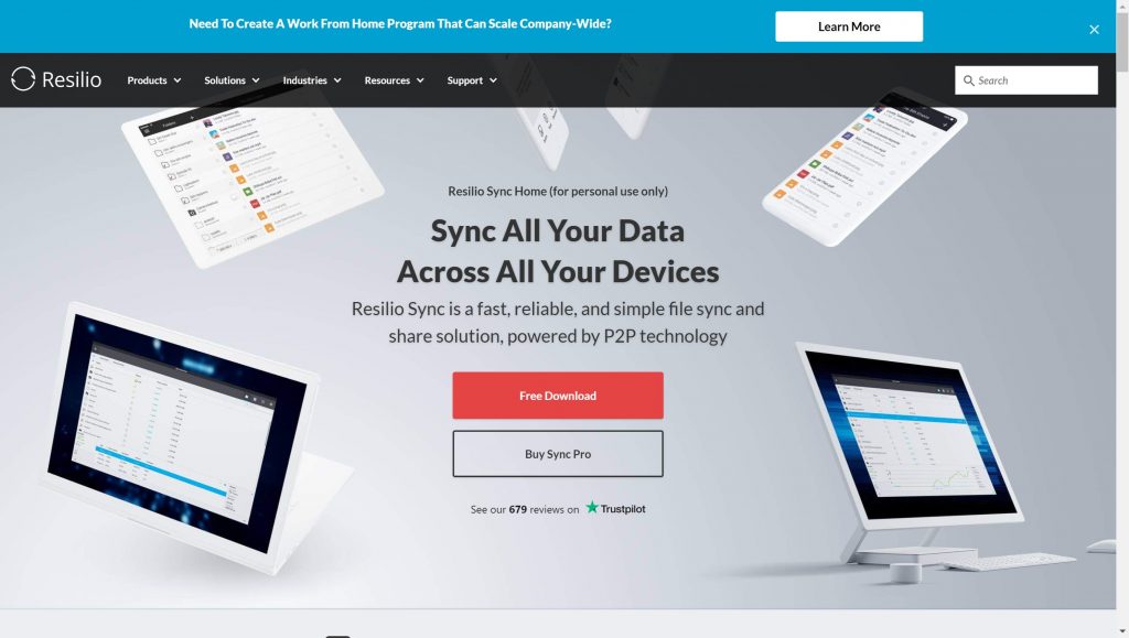 resilio sync home