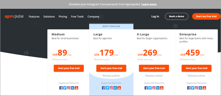 agorapulse pricing