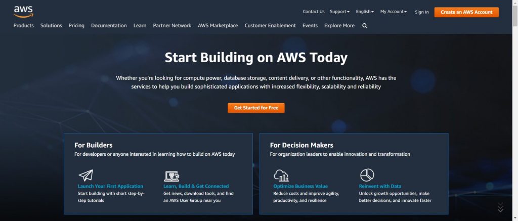 Amazon AWS- best cloud hosting platform