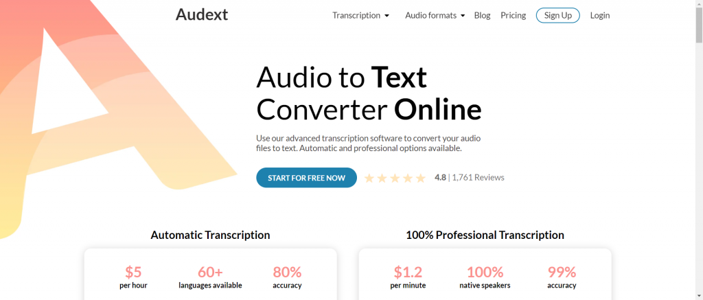 Audext- transcription software
