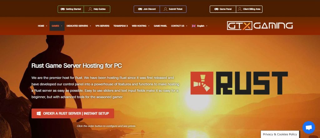 GTXGAming- rust server hosting