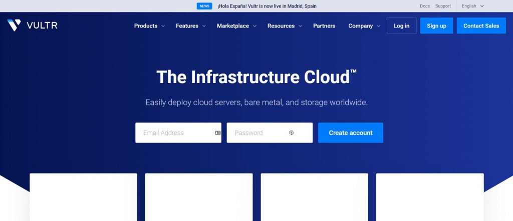 Vultr hosting