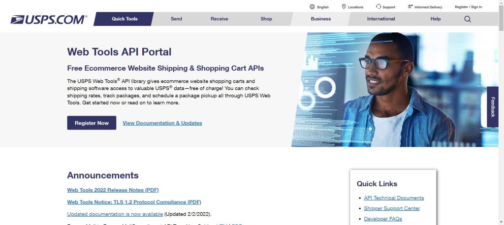 USPS shipping API for eCommerce
