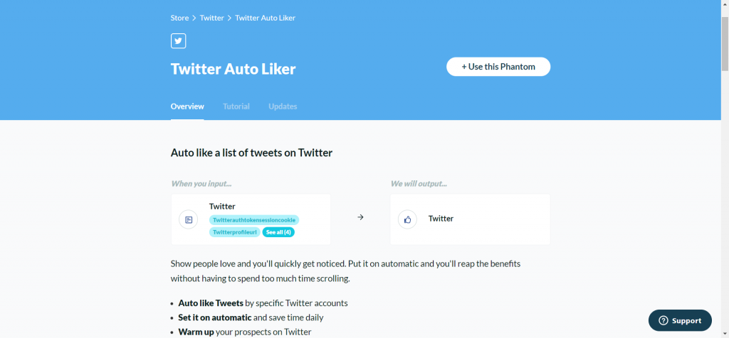 Phantom Buster- best twitter bots for auto likes