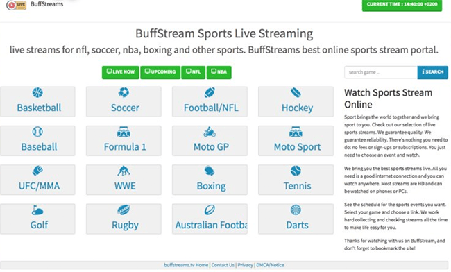 BuffStream- best streamwast alternatives