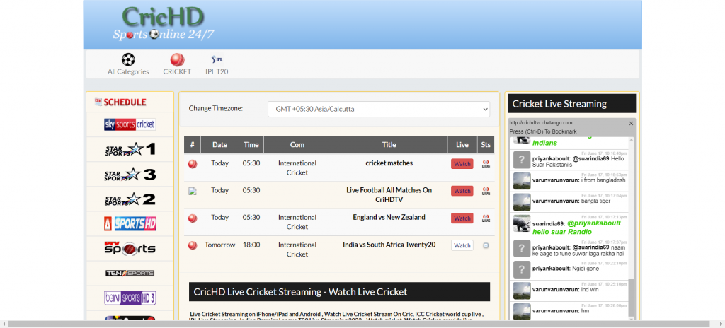 CricHD- streameast alternatives