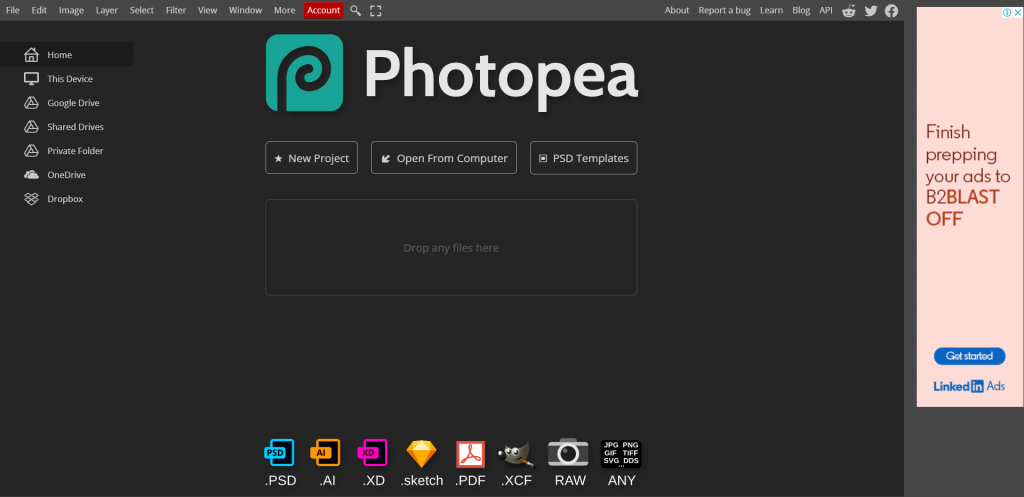 Photopea - best online AI editor