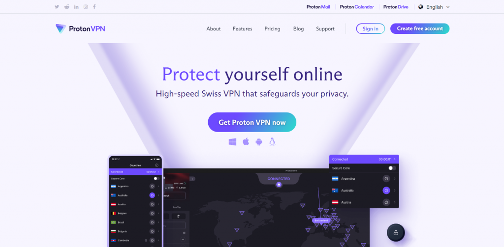 ProtonVPN- bets dark web VPN