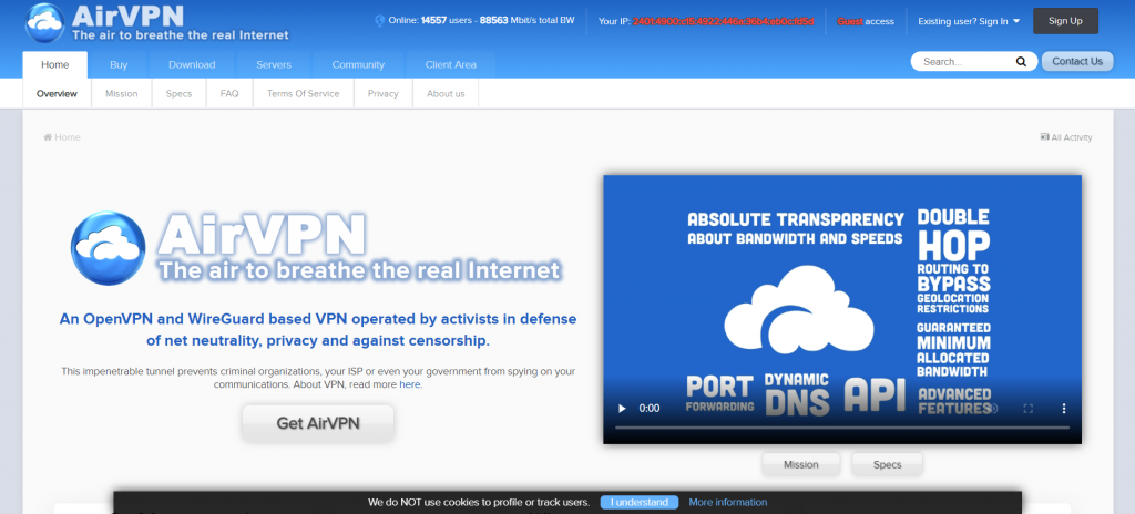 airVPN- best dark web VPNs