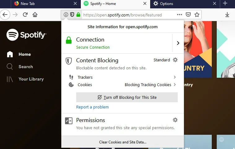 spotify web player not working enabled protected content firefox