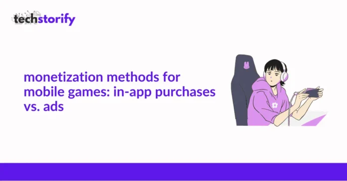 Monetization Methods for Mobile Games: In-App Purchases vs. Ads